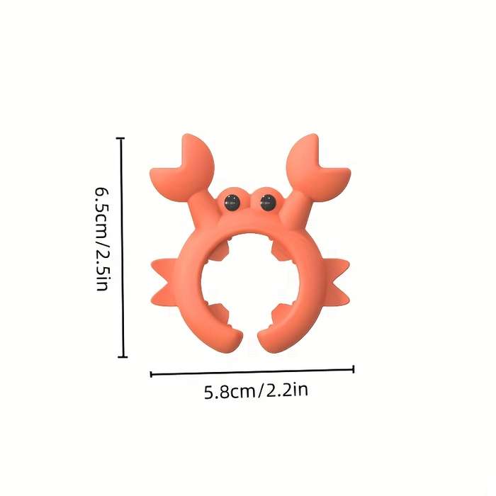 Silicone Spoon Rest Set of 2 Cute Crab Octopus Design Heat-Resistant Spoon Holder for Kitch