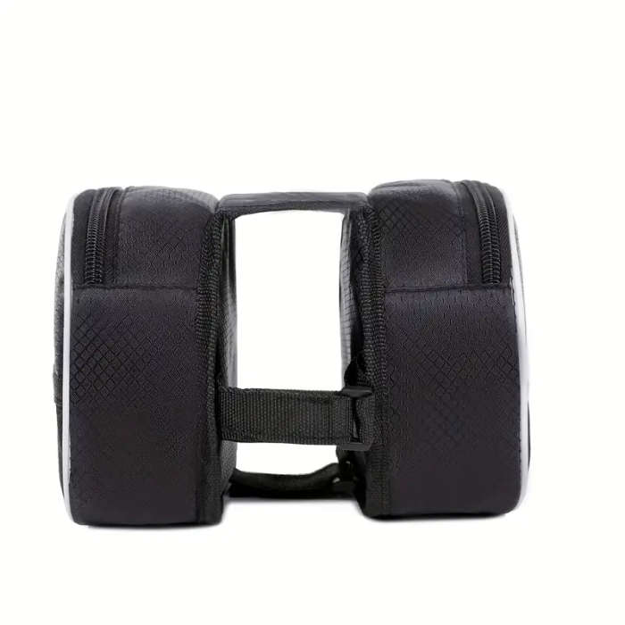 1pc Adjustable Strap Denim Handlebar Bag for Mountain Bike Cycling Frame Pannier Dual Side Bicycle T