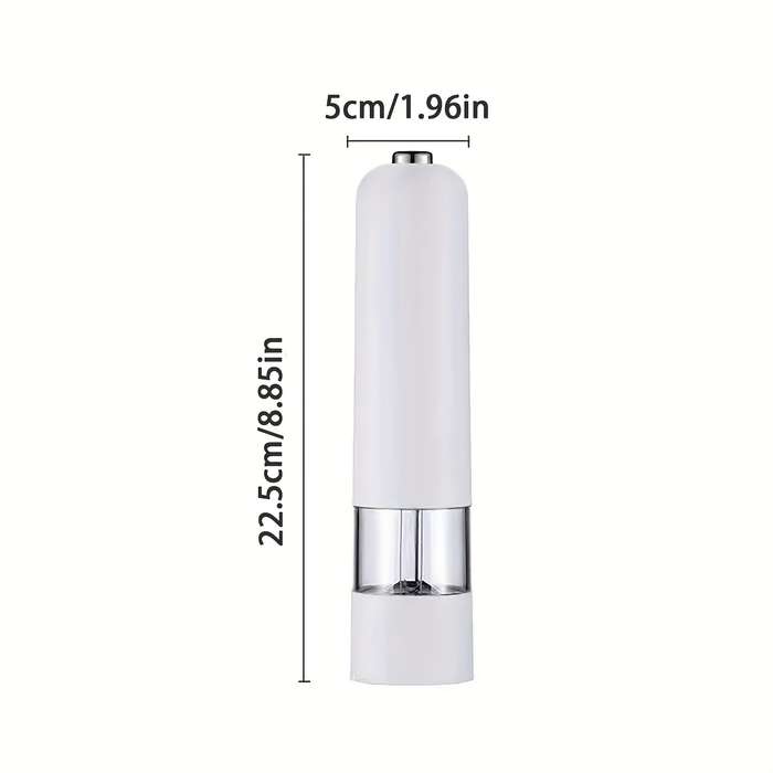 1pc Electric Pepper Grinder Adjustable Coarse to Fine Spice Mill One-Hand Operation Battery