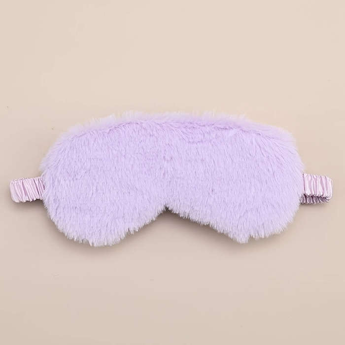 1pc Soft Cozy Plush Blackout Eye Mask Breathable Comfortable Sleep Blindfold for Travel Naps