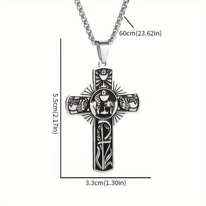 1 Piece Silvery Jesus Theme Pendant