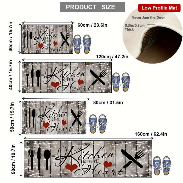 1Pc 20x62inch 50x160cm Love Floor Mat
