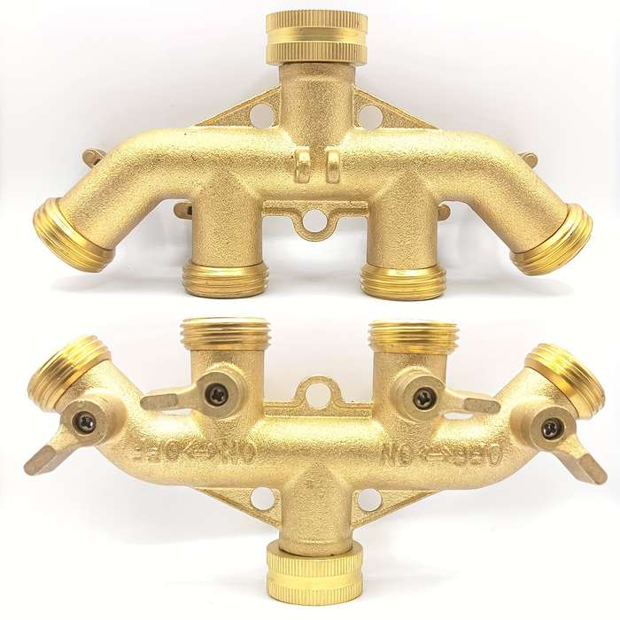 1 Set Style C Full Copper Four Way Diverter