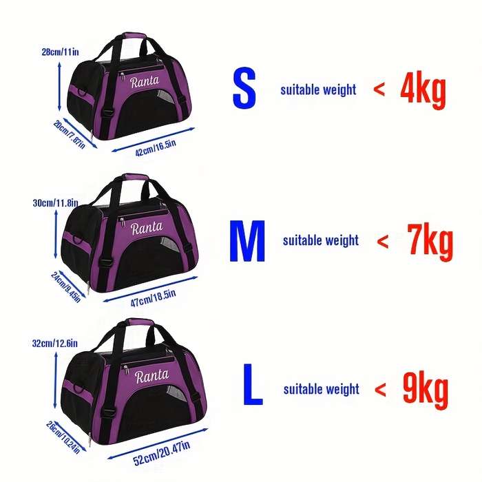 1pc Purplesize S Pet Bag