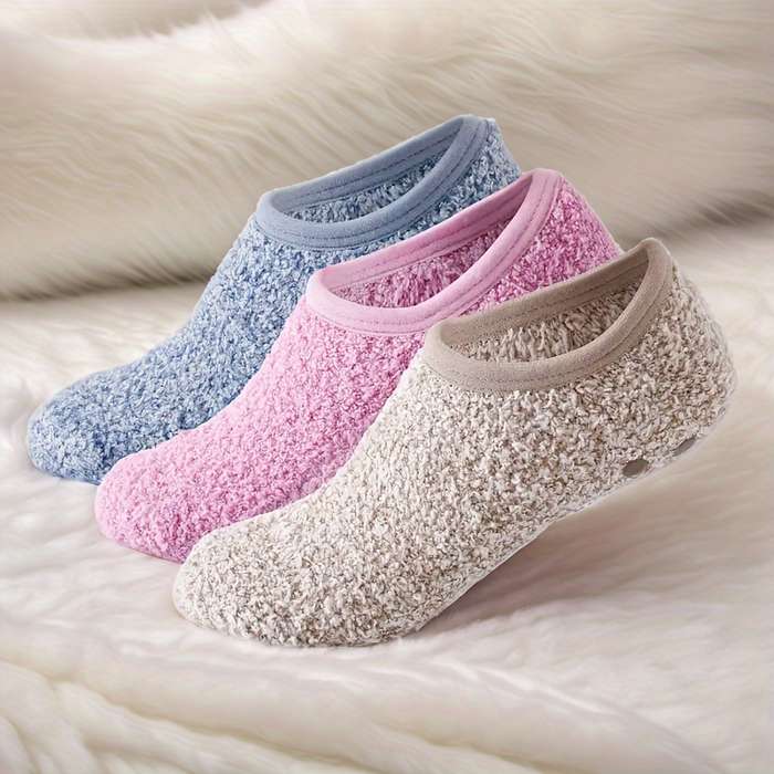 Sock  B 3 Pairs Of Khaki Pink Blue  One Size