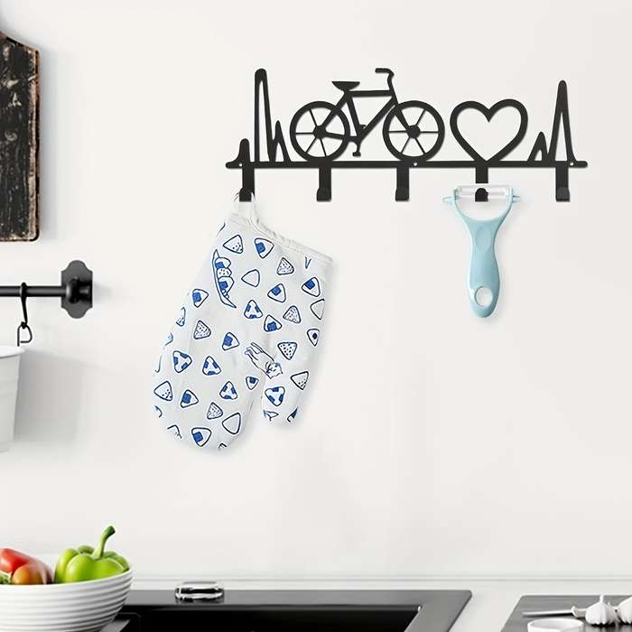 1pc Rustic Metal Utility HooksEasy to Install Wall Mounted Space Saving Organizer for Keys Cloth
