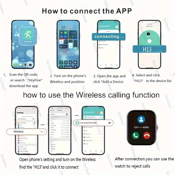 Smartwatch with Wireless Calling & Multiple App Notifications for Men and Women