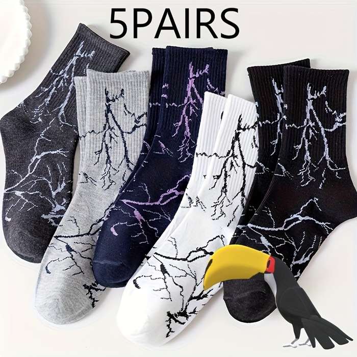 5 Pairs Multicolor High Elastic Socks