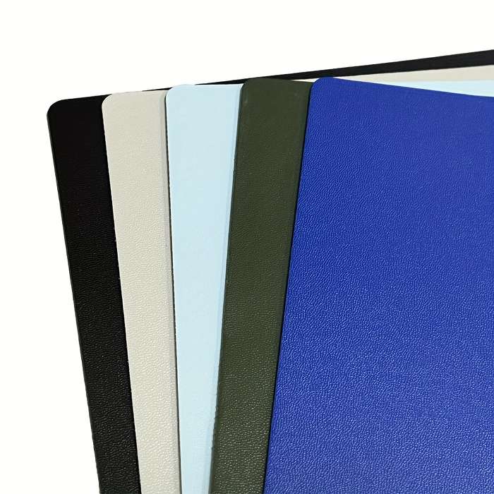 1pc Chic Faux Leather Mouse Pad Waterproof Scratch-Resistant Desk Mat for Office Hom
