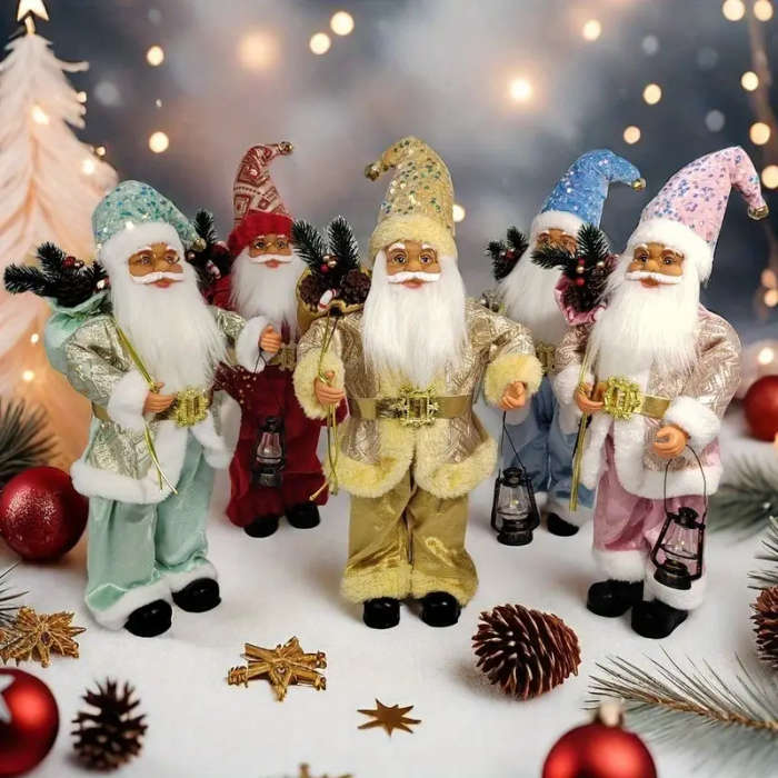 Santa Claus Standing Doll  Golden