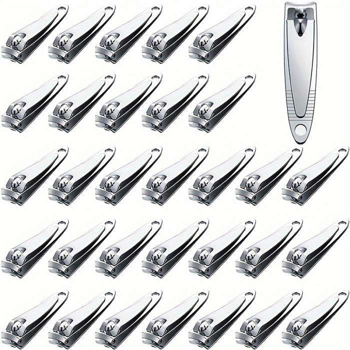 32pcs Stainless Steel Nail Clipper Set Sharp Durable Fingernail  Toenail Cutters for Salon-