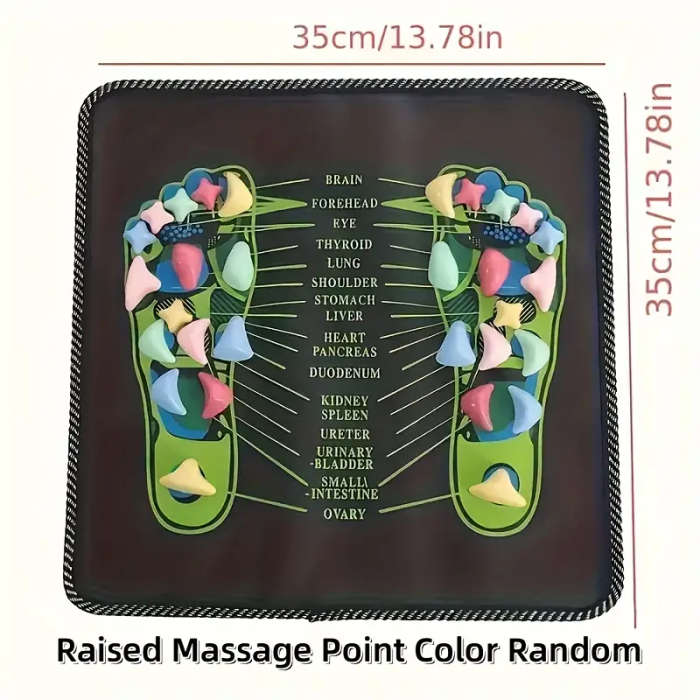 1pc Foot Massage Mat with Pebble Design Plastic Massage Pad for Feet Fitness and Relaxation Enhances