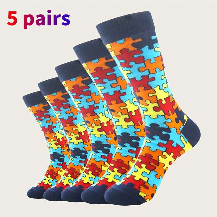 5 Pairs One Size High Elastic Socks