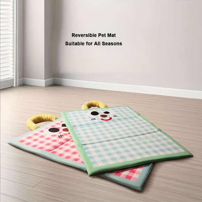 1piece Blue Plaid Cooling Pad