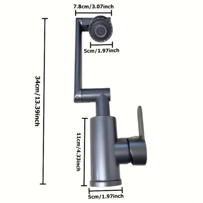 1PC Gun Gray Lucky Cat Hot and Cold Faucet