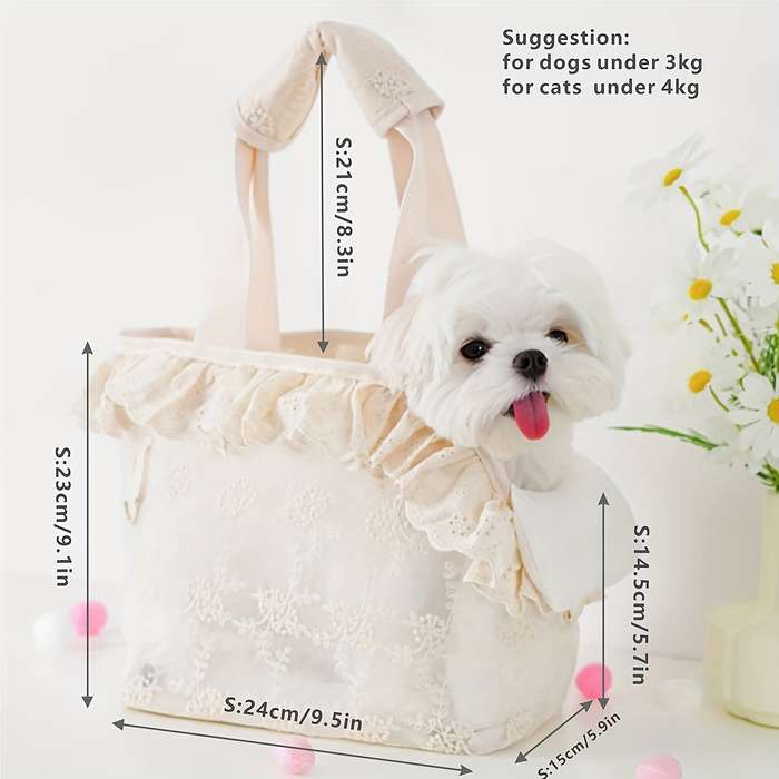 1pc Beigesize M 31*18*26cm Pet Bag