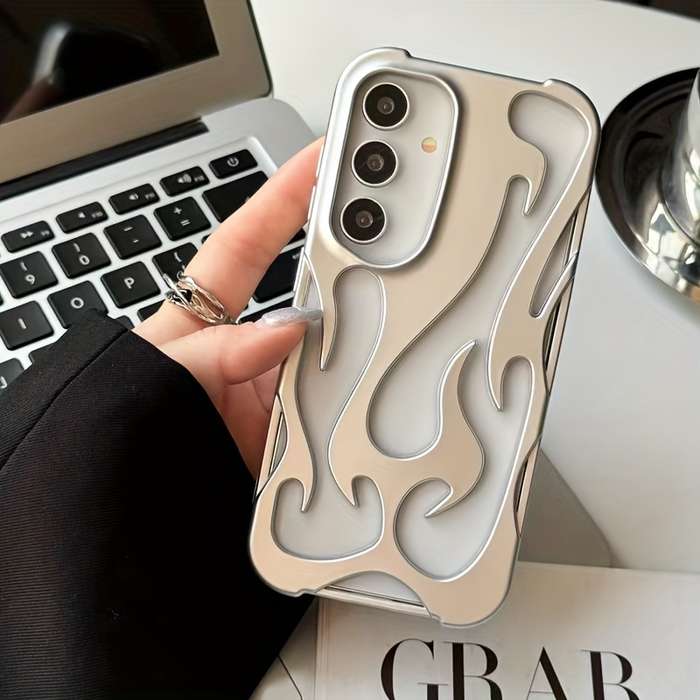 1pc  silvery  For Samsung Galaxy A55 Phone Cases