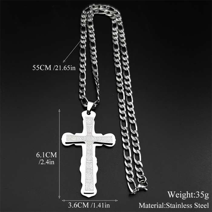 1 Piece Silvery Jesus Theme Pendant