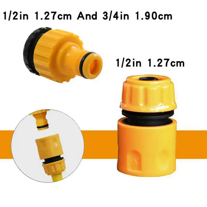 2pcs Garden Hose Adapter Set  1/2 Fit Durable Plastic Connectors for Lawn Care Gardening Tools