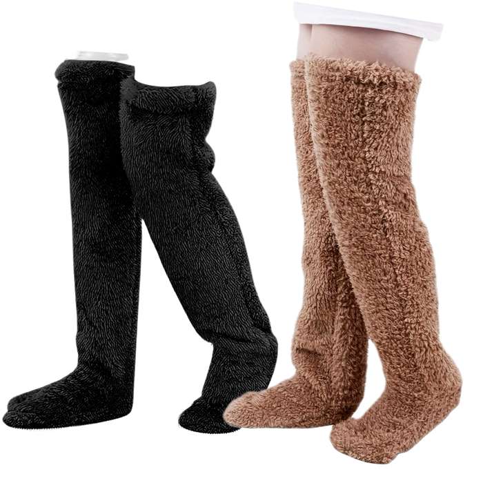 Sock Black Add Gray 2Pairs  One Size