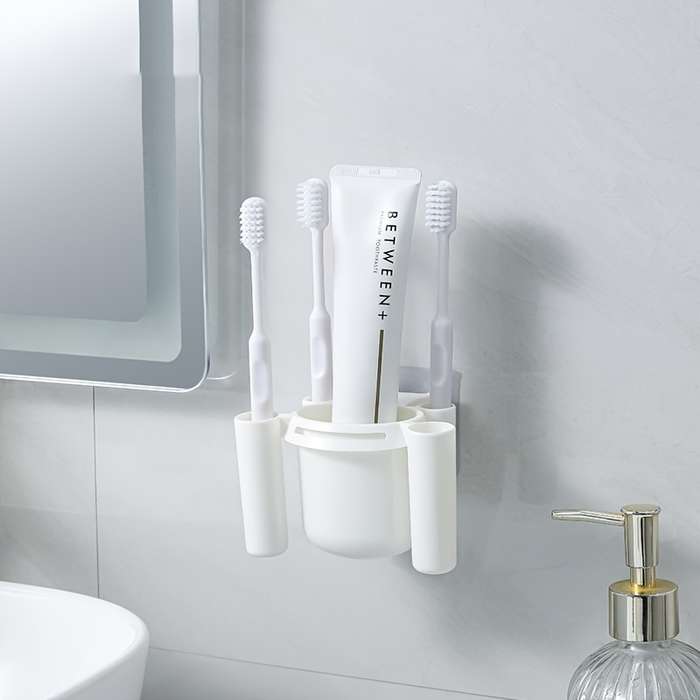1pc Toothbrush Holder For Bathroom Wall Mounted Toothbrush Storage Rack Bathroom Storage Organizer
