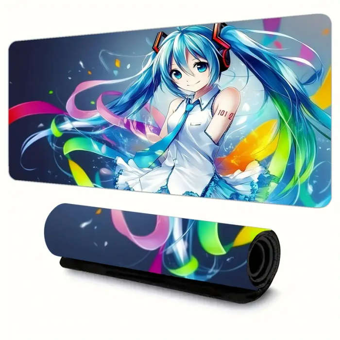 1pc 30x80cm Anime Music Festival Design Extended Mouse Pad Non-Slip Waterproof Washable Desk Mat