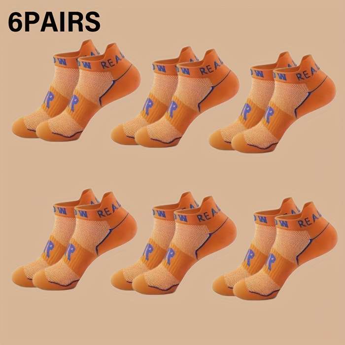 6 Pairs Grey One Size High Elastic Socks