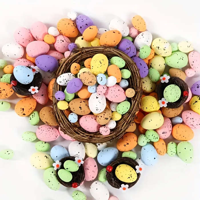 100 Pack Colorful Foam Easter Eggs