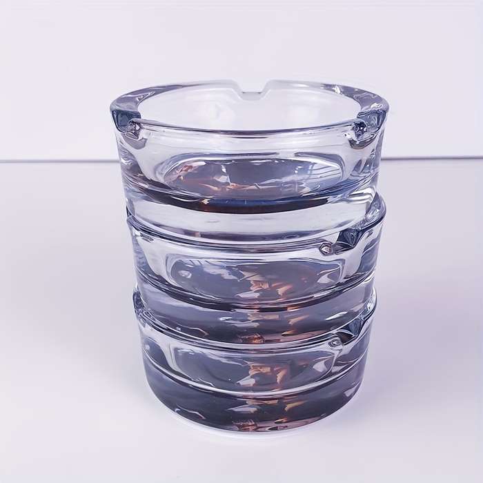 1pc Cartoon Character Glass Ashtray Round Clear Durable Ideal for Cigarette Butts Cigarette B