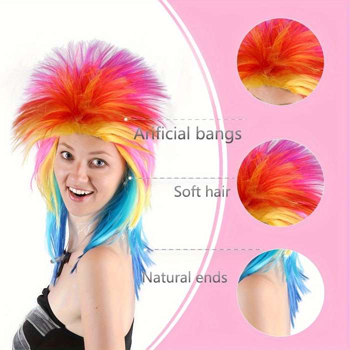 1Pc Colorful 45.72cm Fashion Design Wig