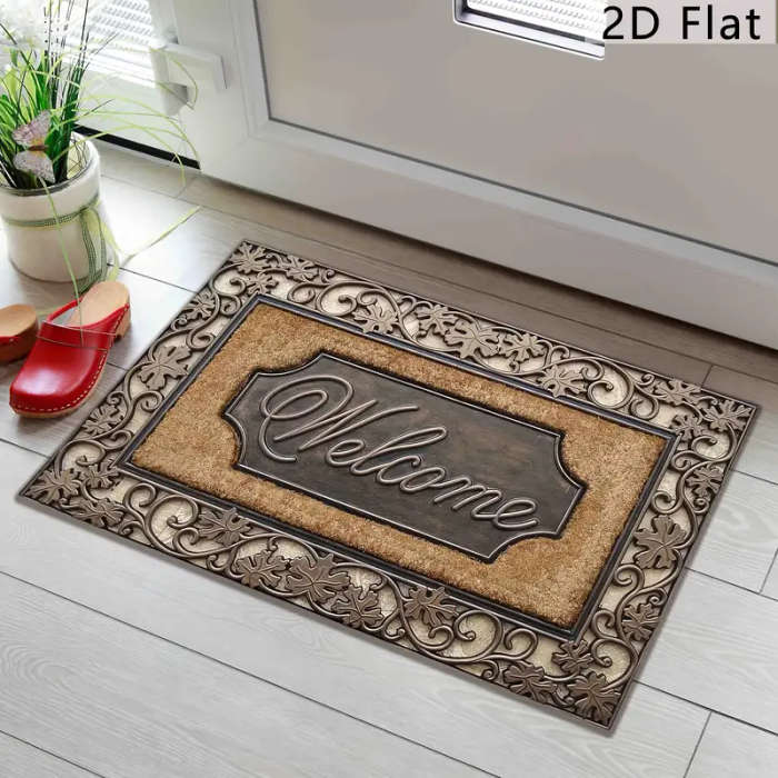 2D Flat Anti-Slip Floor Mat 50*80cm
