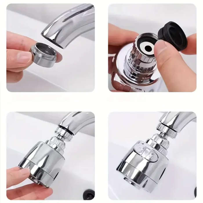 1pc 360° Rotating Kitchen Faucet Water Filter Anti-Splash Sprayer