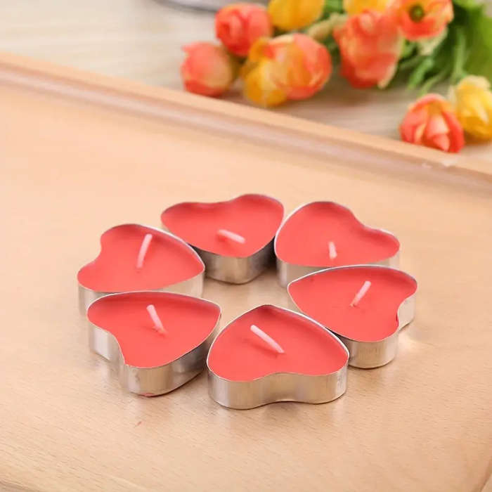 12 Heart-Shaped Candles