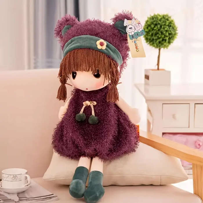45cm/17.72inch Cute Straw Hat Princess Mayfair Ragdoll Plush Toy Doll