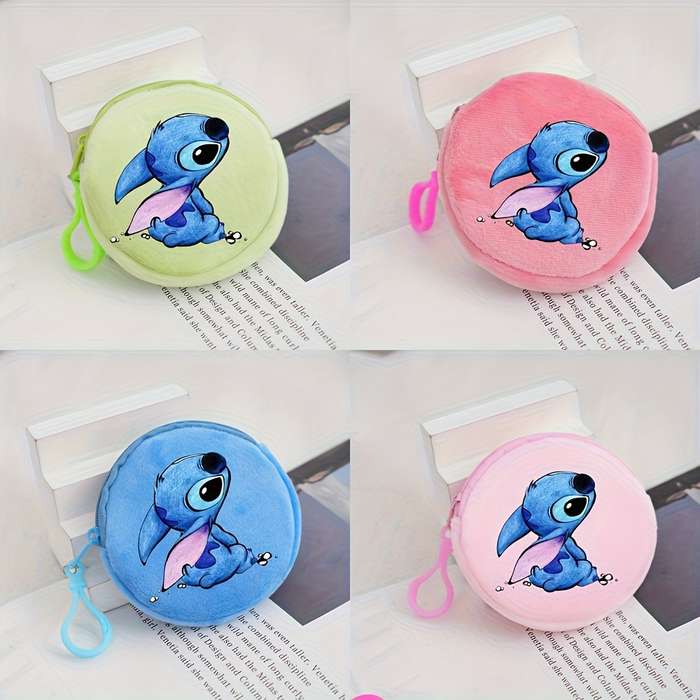1pc Disney Stitch Small Change Bag Convenient for Daily Outings Dopamine Cute Girl's Heart Coin P