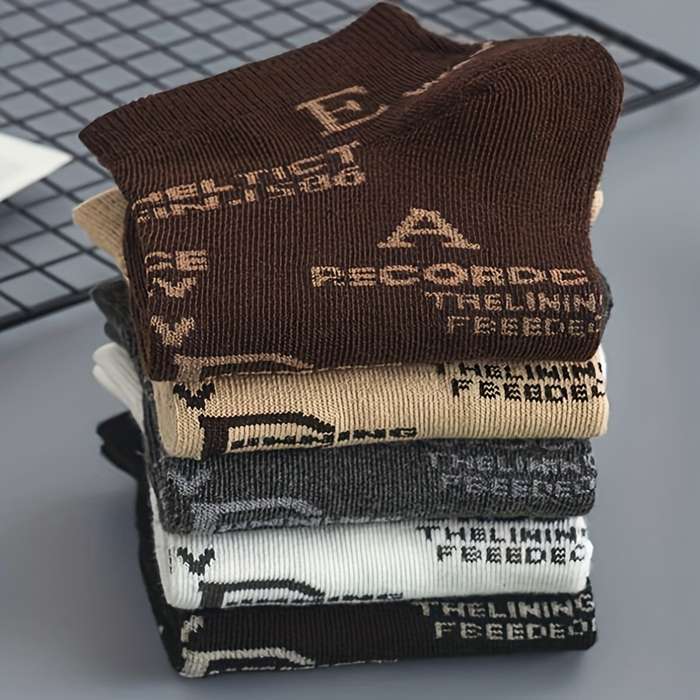 5 Pairs Multicolor One Size High Elastic Socks