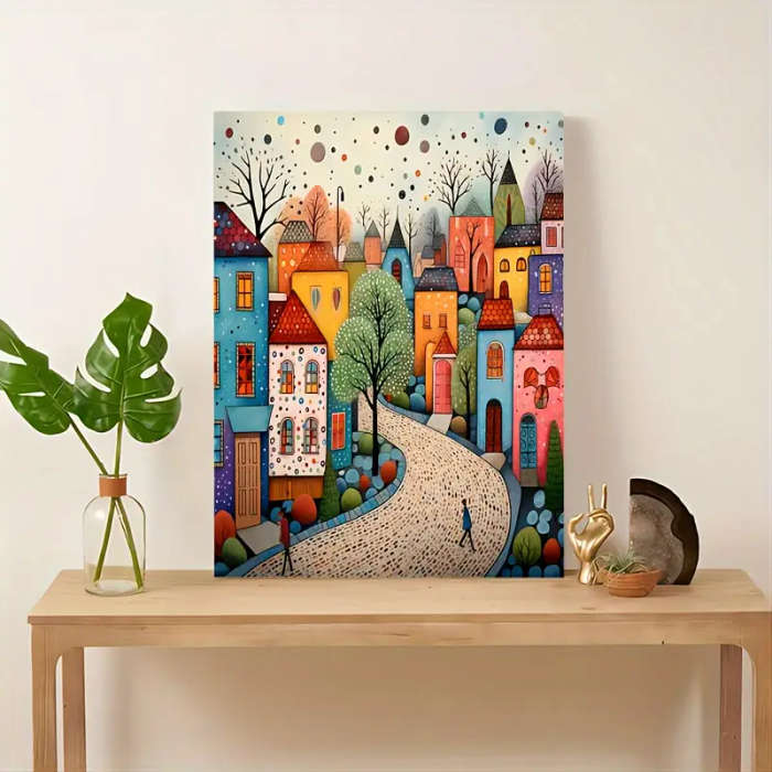 1pc Chic Wooden Framed Canvas Art Print Perfect for Living Room Bedroom Decor Ideal Gift for Any Occ