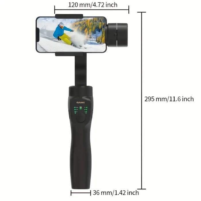 3Axis Smartphone Gimbal Stabilizer USB Charging Wireless Handheld Stabilizer with Tripod 2500mAh Li-