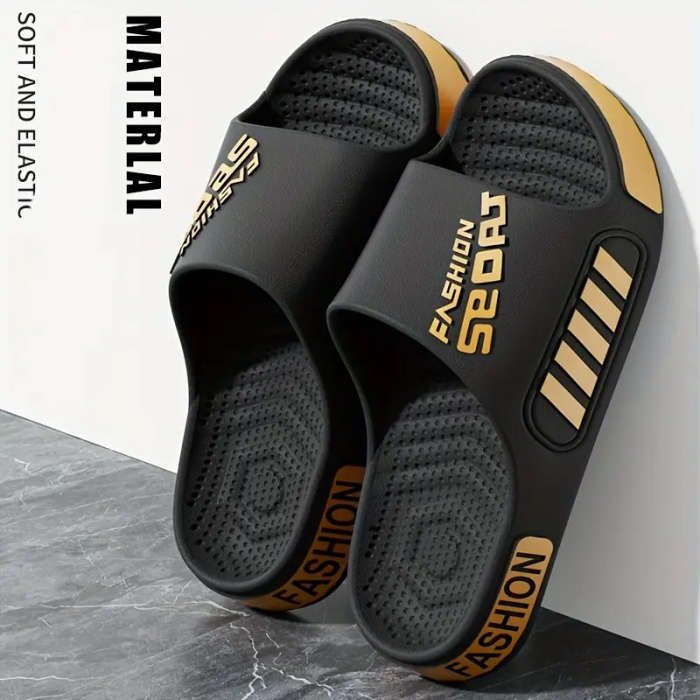A Pair Of Unisex Stylish Sports Slippers In A-Brown 7.5-8