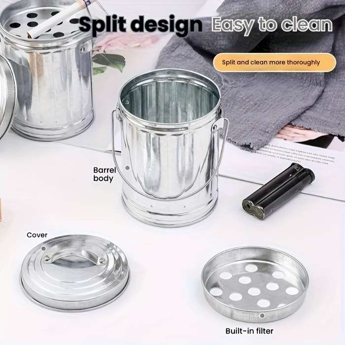 1pc Japanese bucket shaped ashtray anti drop and washable suitable for household use not easy to