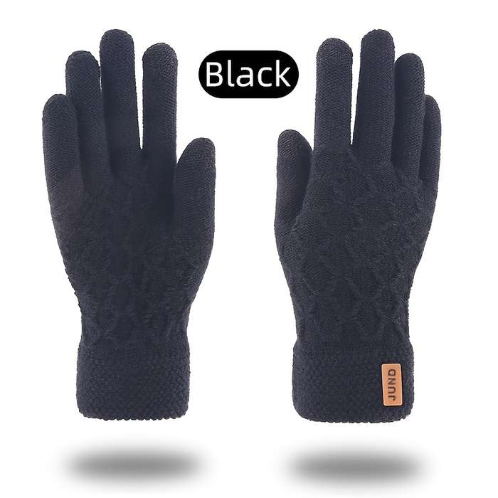 3 Pairs Mixed Black Gray Navy Blue Warm Gloves