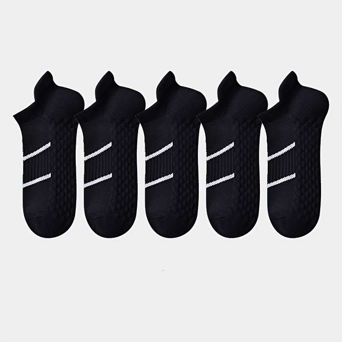 5 Pairs Mint Green And Orange And Fluorescent Green And Black And White  High Elastic Socks