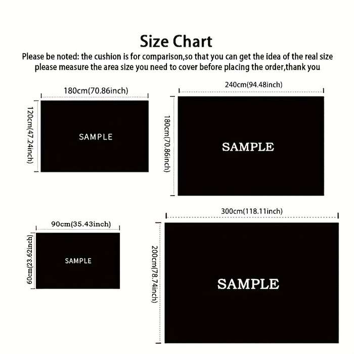 1Pc 180x240cm 70.86X94.48inch Floor Mat