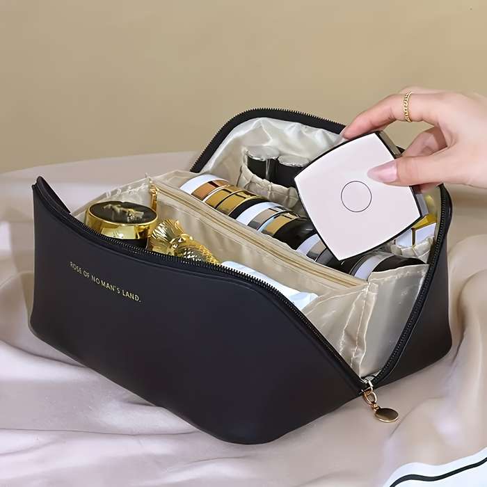 1pc Portable Functional Makeup Bag Travel Waterproof Cosmetic Storage Pouch Toiletry Wash Organizer