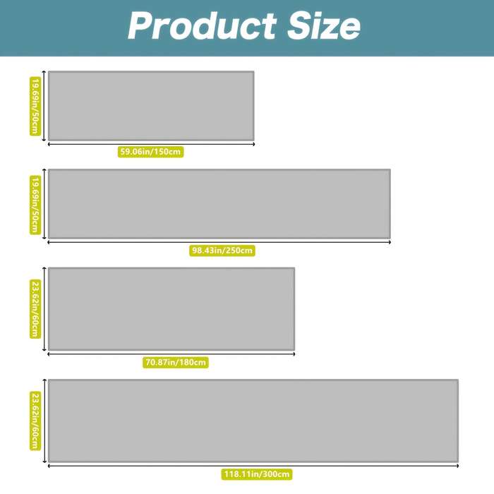 1Pc 23.62x70.87inch 60x180cm Floor Mat