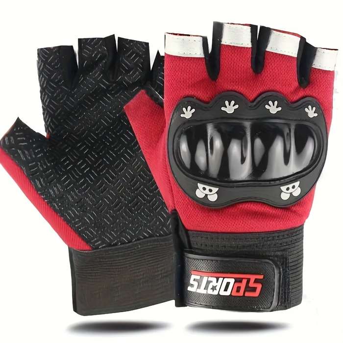 1 Pair Red Outdoor Sports Gloves