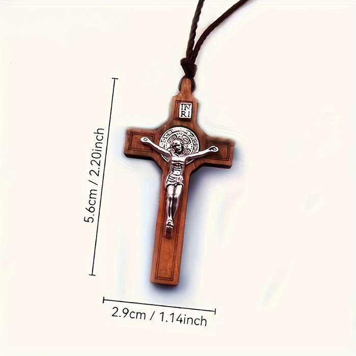 1 Piece Brown Jesus Theme Pendant