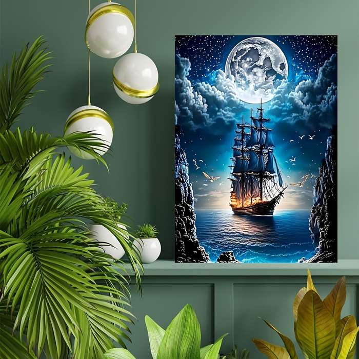 1000pcs DIY Puzzle Sailboat Thick and Durable Adult Seamless Puzzle Suitable for Bi
