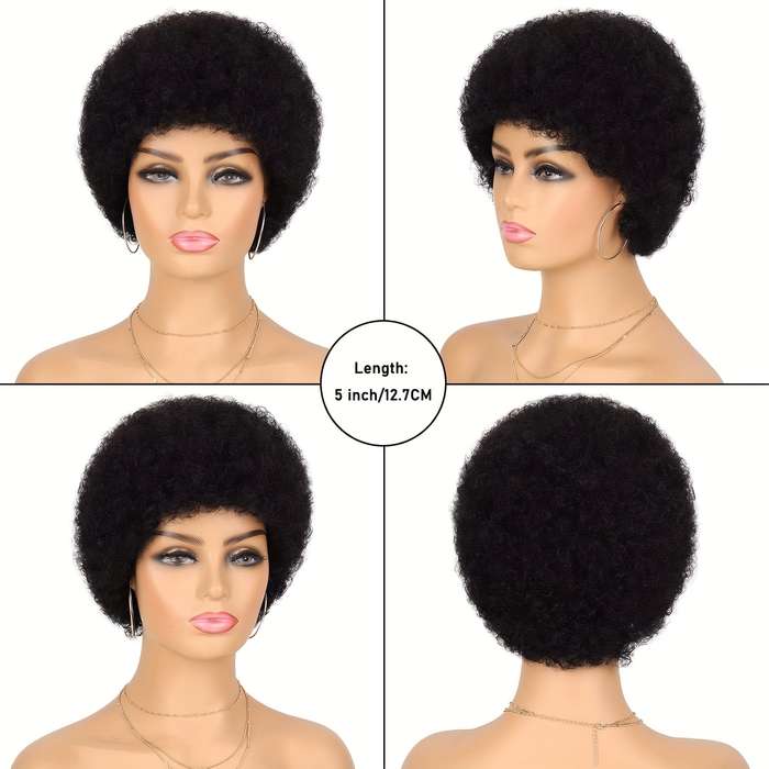 1Pc Black 10.16cm Fashion Design Wig