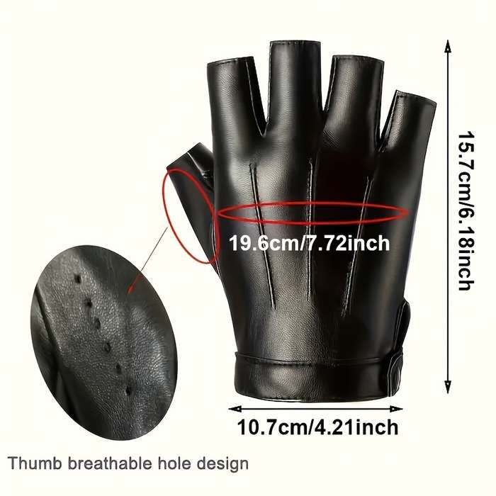 1 Pair Black Outdoor Sports Gloves